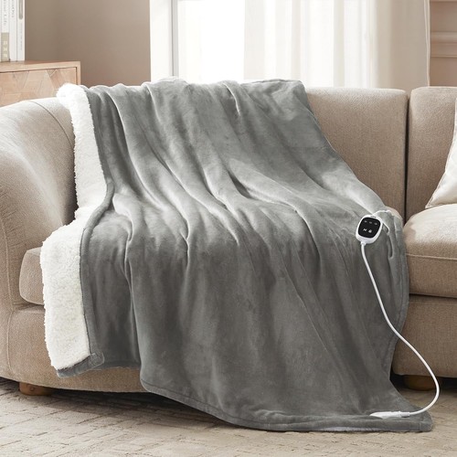 Heated blanket faux fur - heated,